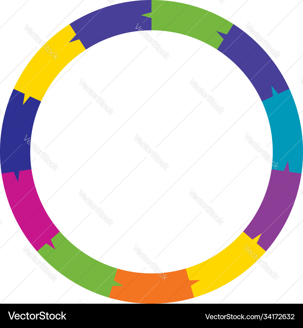 Segmented circles from 2 to 20 parts circular Segmented circles from 2 to 20 parts circular vector image
