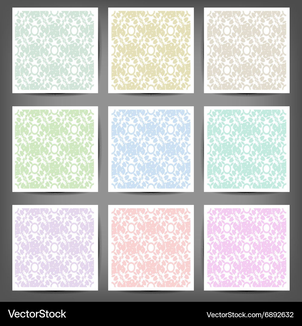 Set of seamless patterns in retro style Vector Image