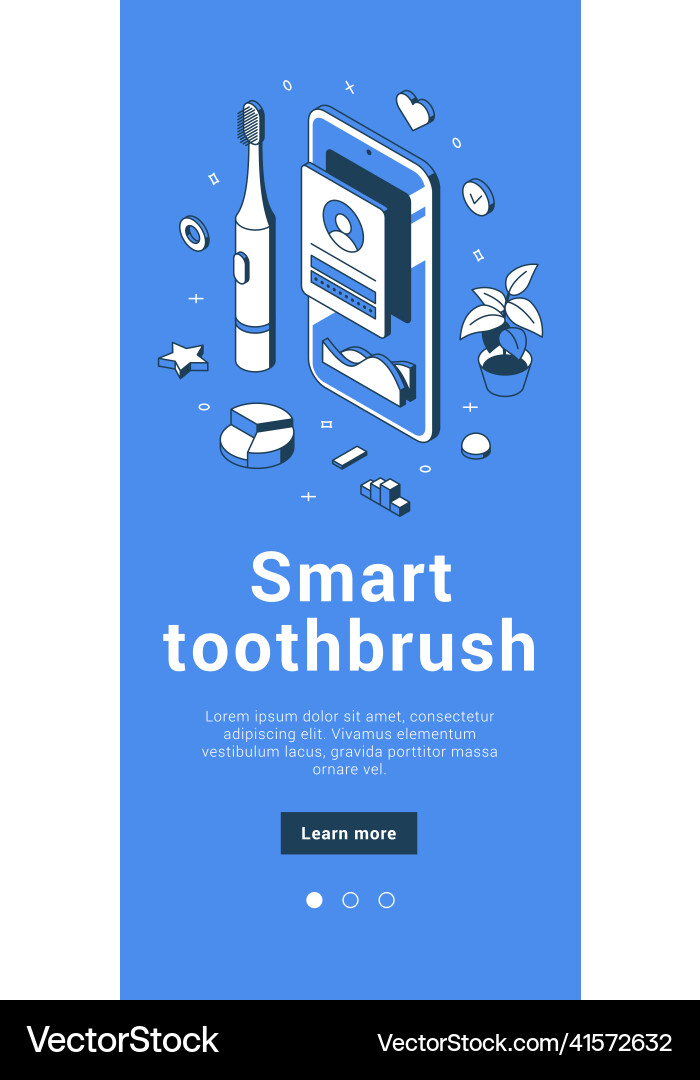 Smart toothbrush with mobile app remotely control Smart toothbrush with mobile app remotely control vector image