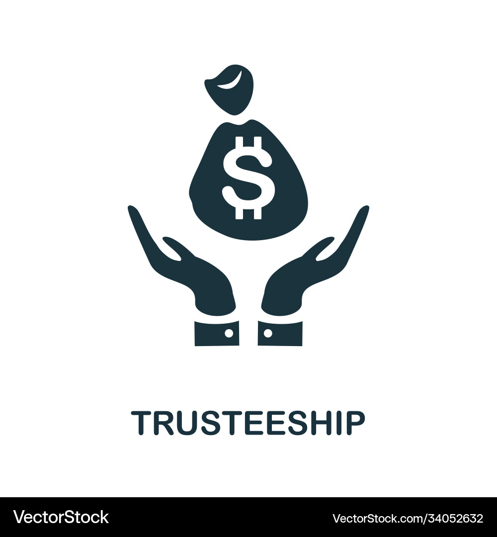 Trusteeship icon simple element from business Vector Image