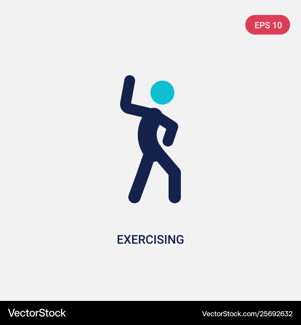 Two color exercising icon from activity Two color exercising icon from activity Vector Image