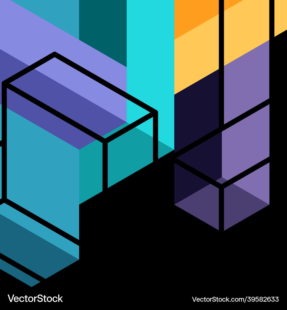 Abstract background 3d cubes cubic elements Abstract background 3d cubes cubic elements vector image