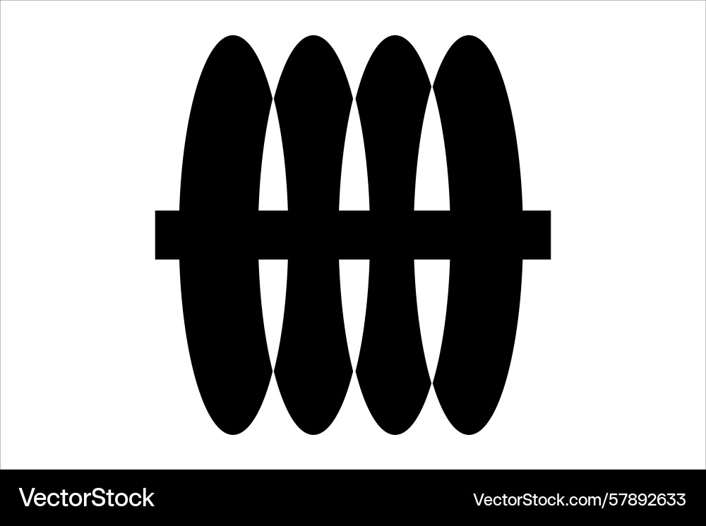 Abstract geometric shape with overlapping oval Vector Image