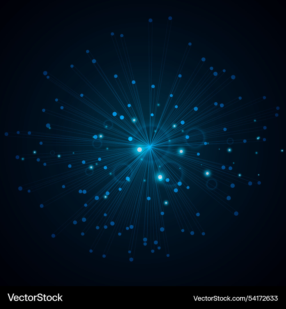 Abstract technology lines and dots background vector image