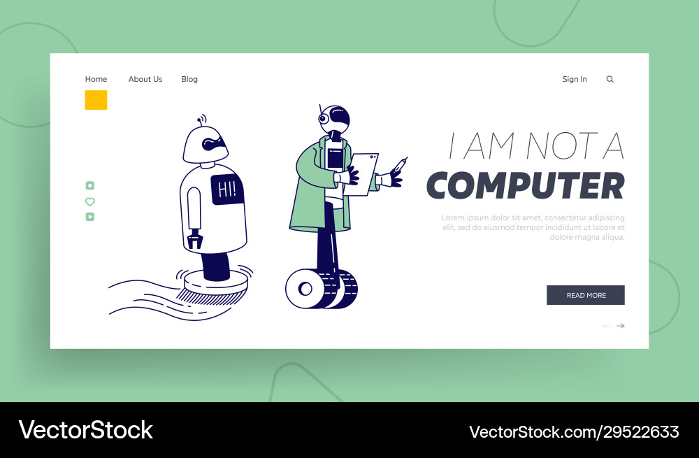 AI Robots & Automation vector image