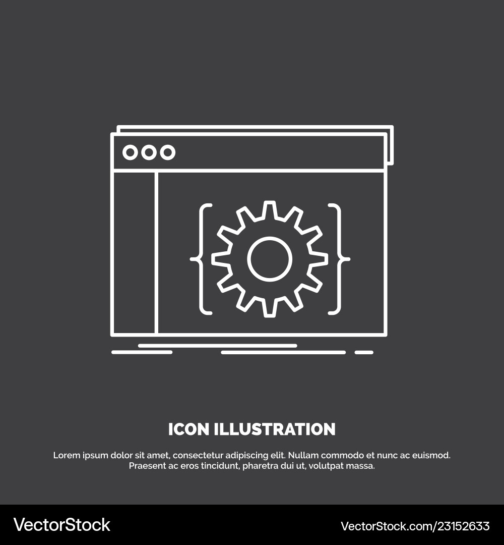 Api app coding developer software icon line Api app coding developer software icon line vector image