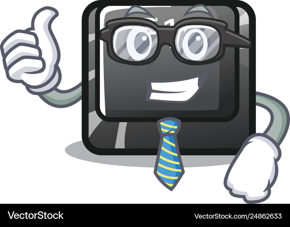 Businessman button f10 on a keyboard character Vector Image