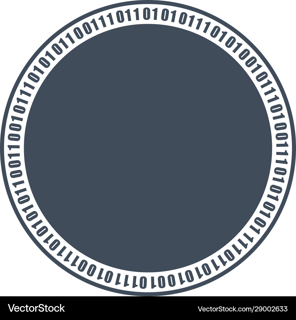 Circle binary circuit future technology cyber vector image