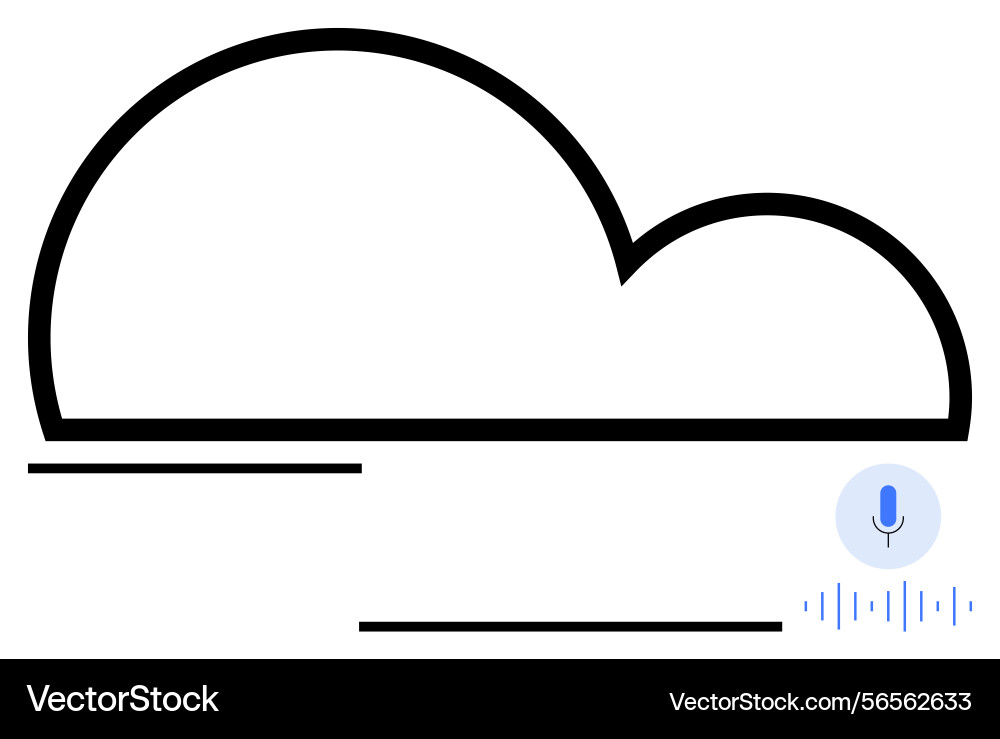 Cloud data integration with voice command feature Cloud data integration with voice command feature vector image