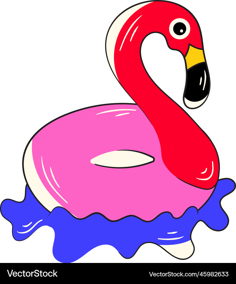 Flamingo float Vector Image