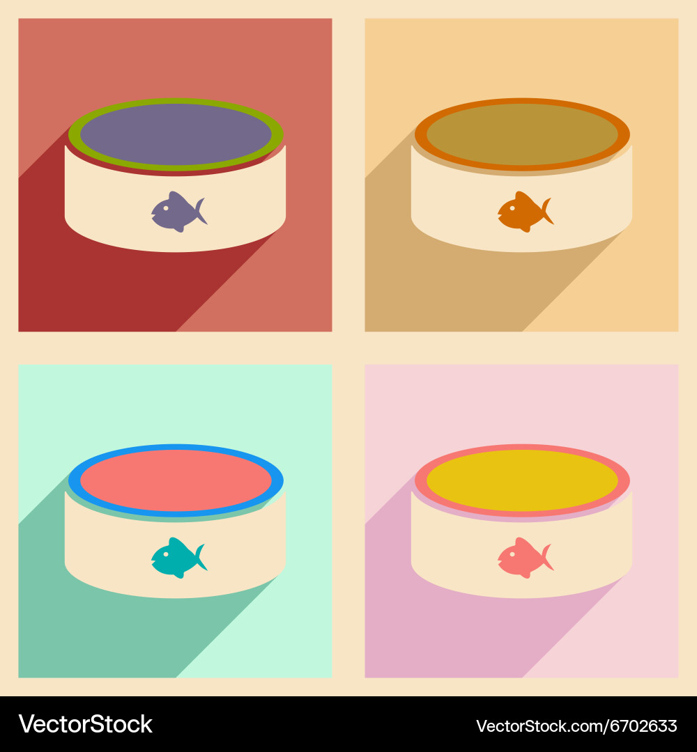 Flat with shadow concept and mobile application vector image