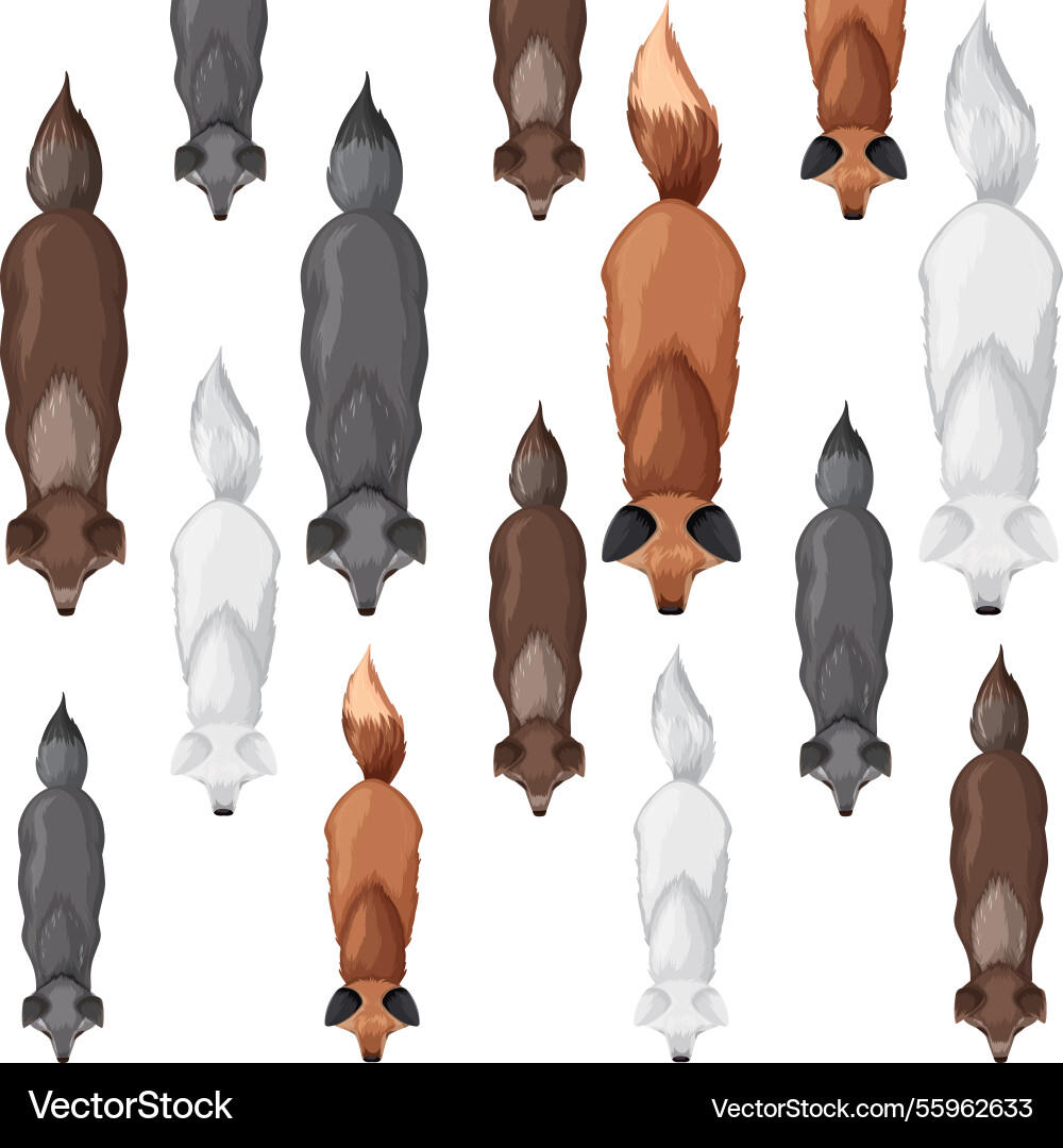 Foxes in various colors and patterns Foxes in various colors and patterns Vector Image
