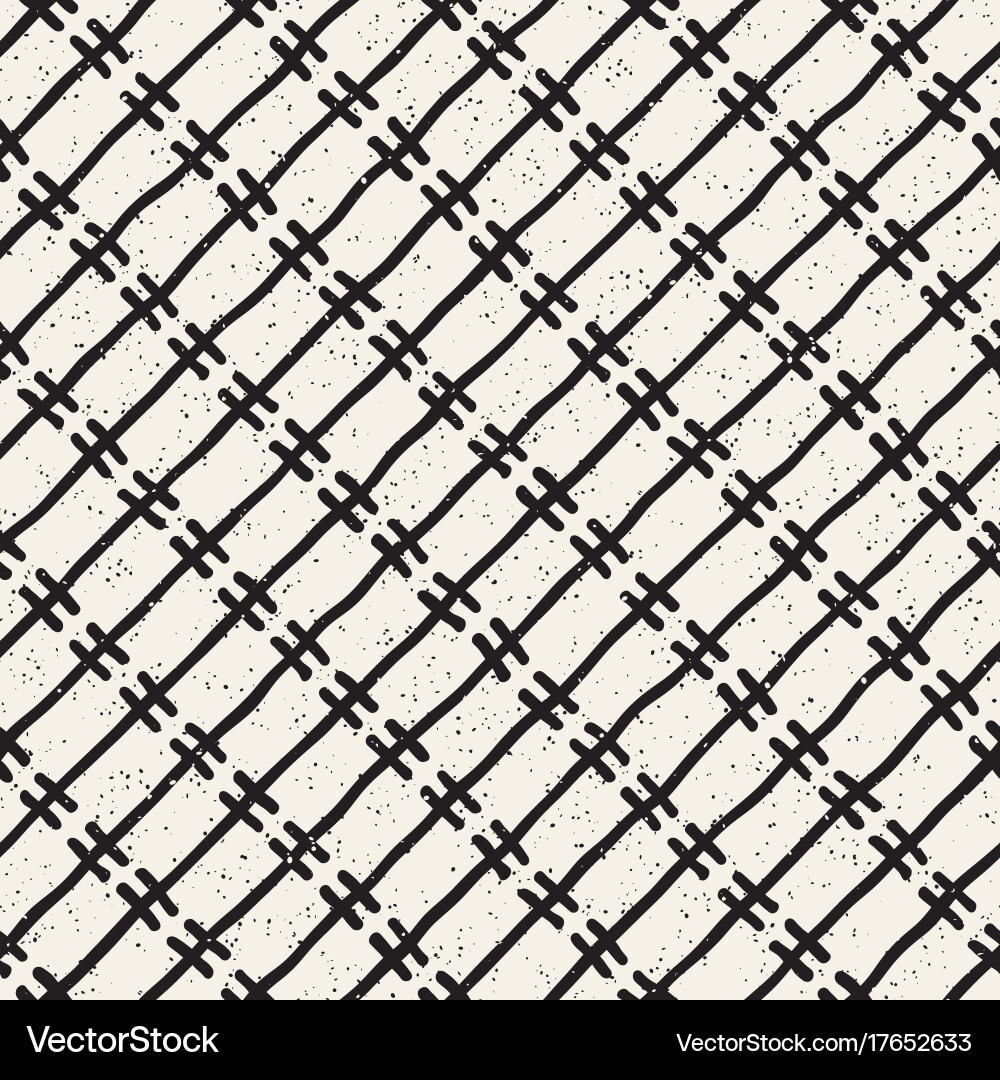 Seamless pattern with hand drawn lines abstract vector image