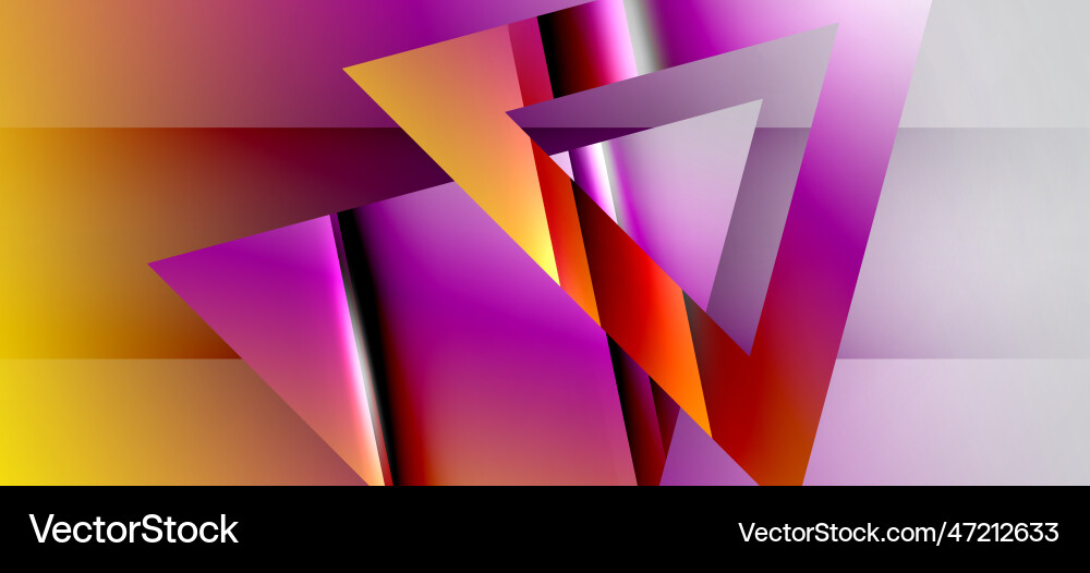 Triangle abstract background with shiny and glossy Vector Image