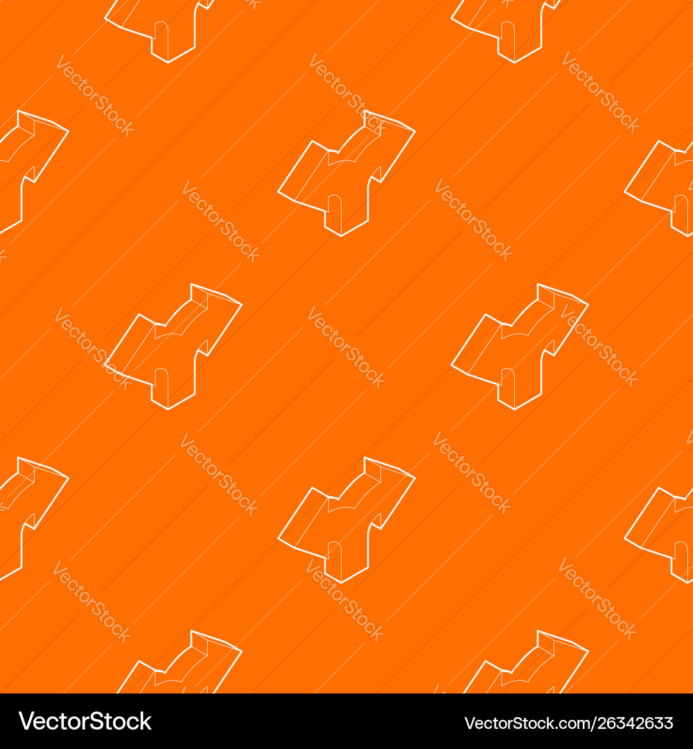 Two way direction arrow pattern orange Two way direction arrow pattern orange Vector Image