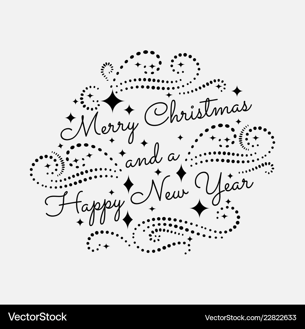 Vintage merry christmas and happy new year Vintage merry christmas and happy new year vector image