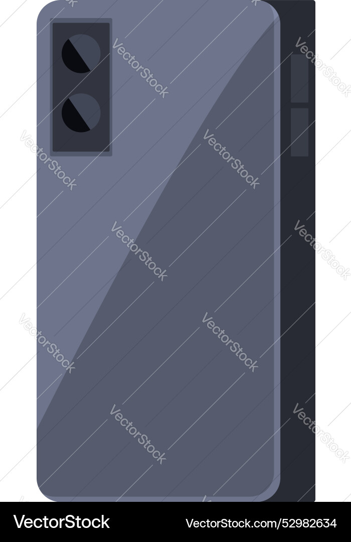 Back view of modern smartphone with double camera Vector Image