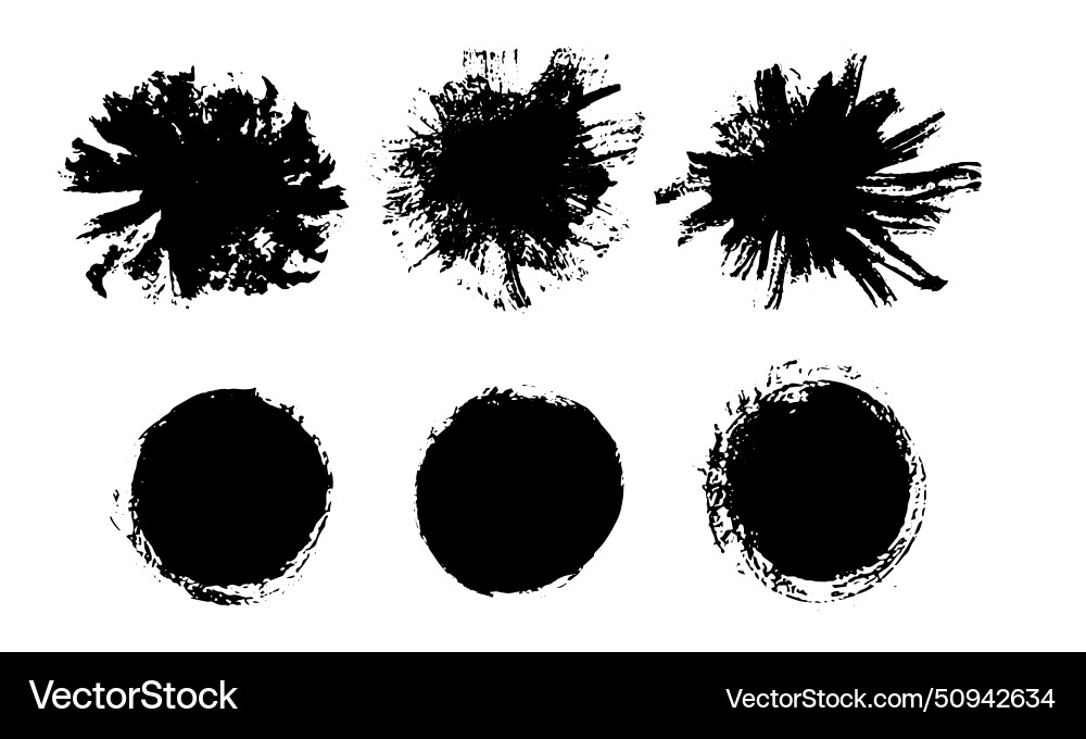 Brush Hübe explodieren Blobs Burst Blots Brush Hübe explodieren Blobs Burst Blots vektorbild