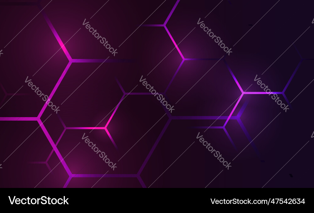 Dark Hexagon Abstract Background vector image