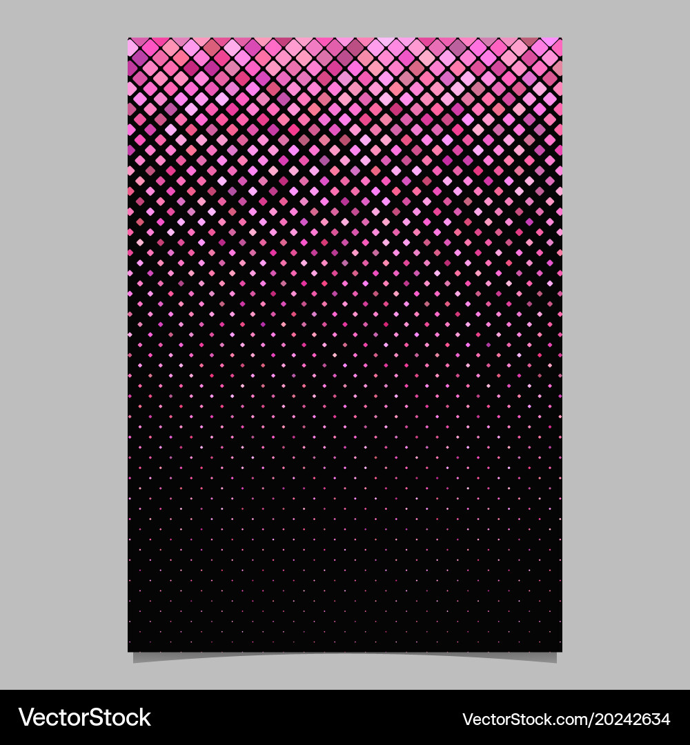 Diagonal square pattern brochure design - mosaic Vector Image
