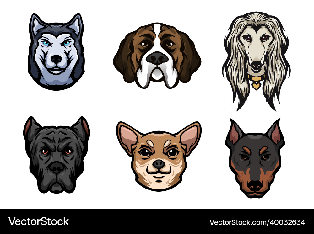 Dog head logo Vector Image
