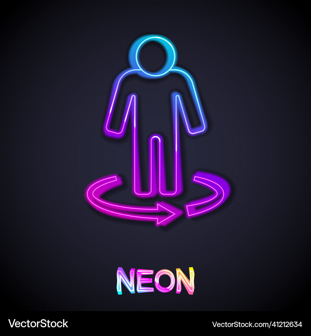 Glowing neon line 3d modeling icon isolated Glowing neon line 3d modeling icon isolated Vector Image