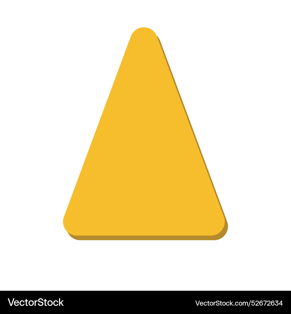 Isosceles triangle 2d basic shape image Isosceles triangle 2d basic shape image Vector Image