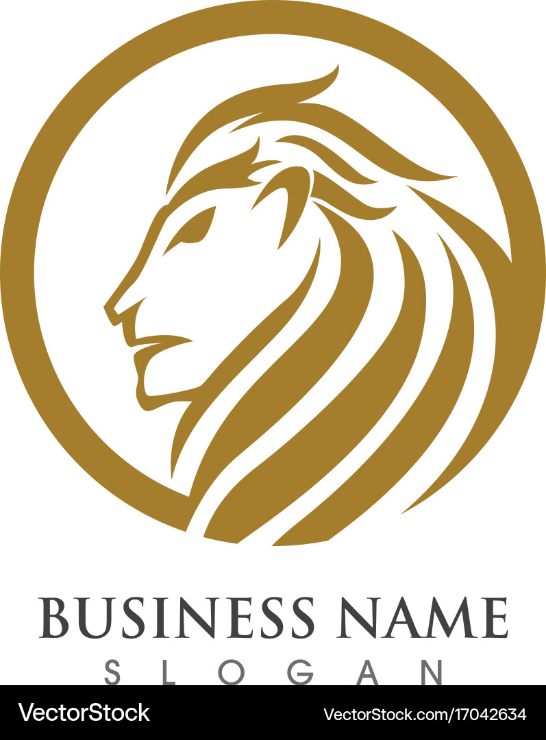Lion head logo template Vector Image
