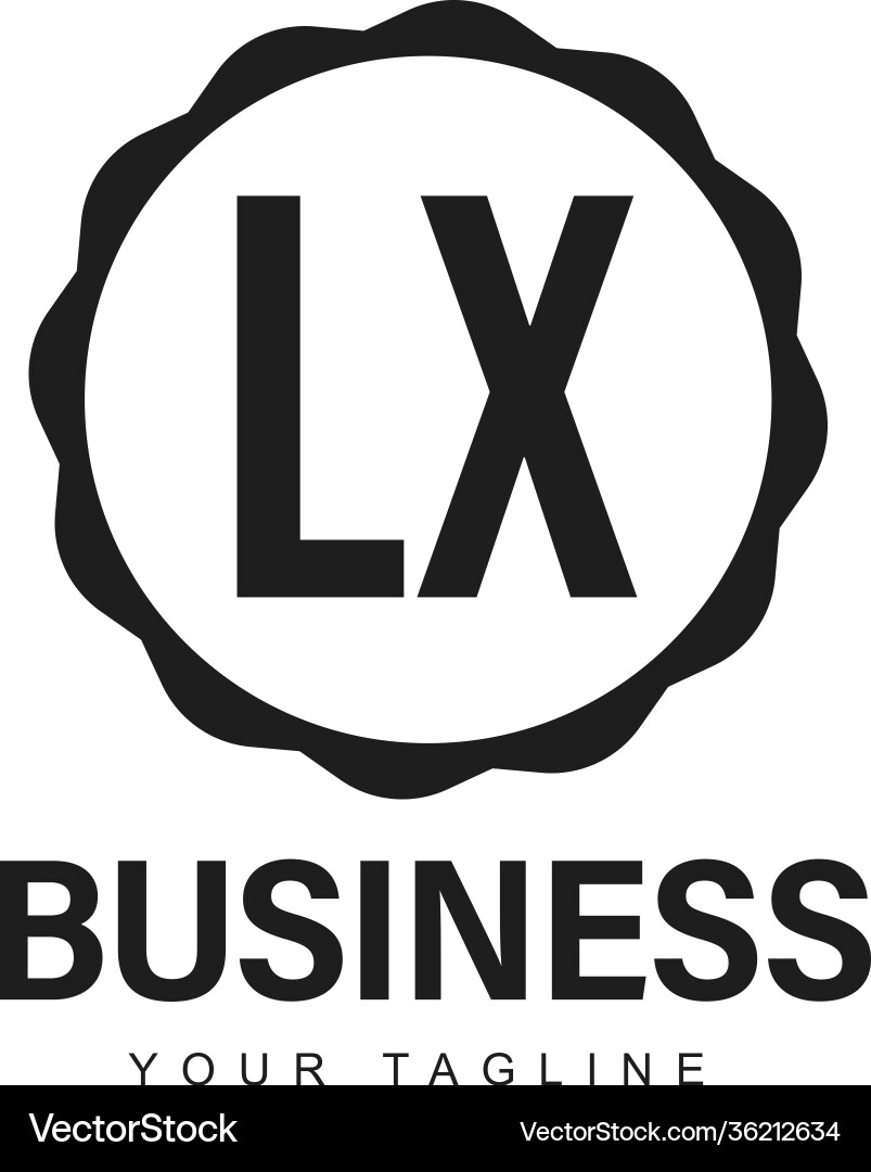 Lx initial a logo design with abstract style Lx initial a logo design with abstract style vector image