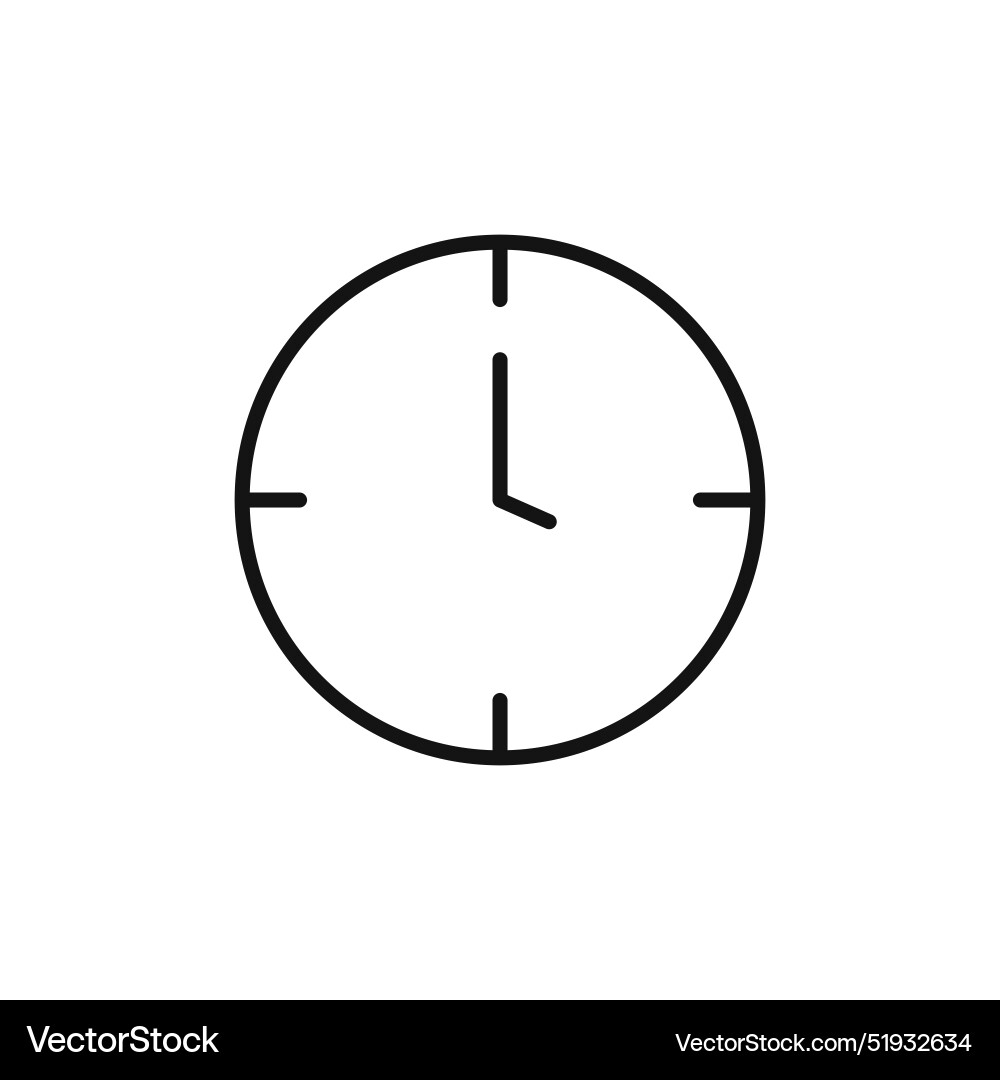 Precision time clock two icon for scheduling vector image