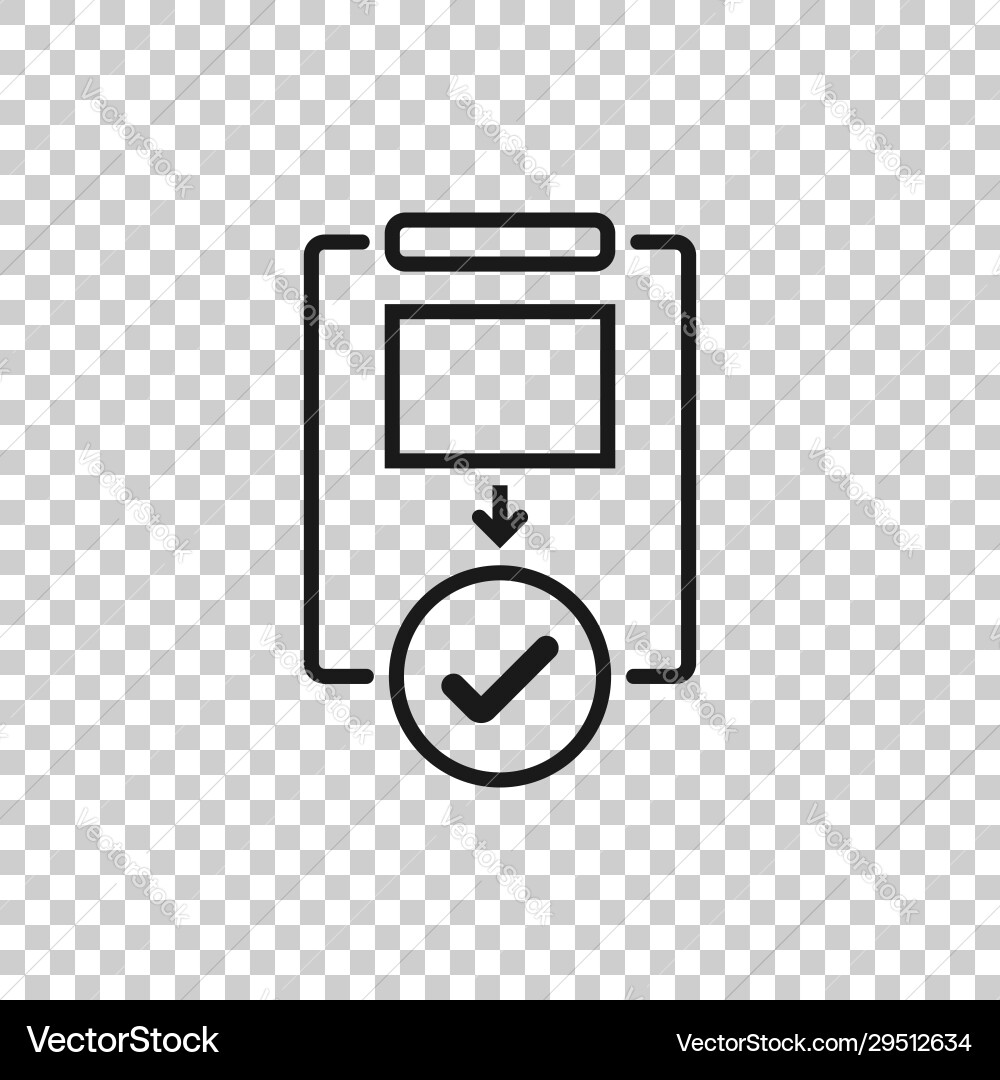 Procedure list icon in flat style document Procedure list icon in flat style document vector image