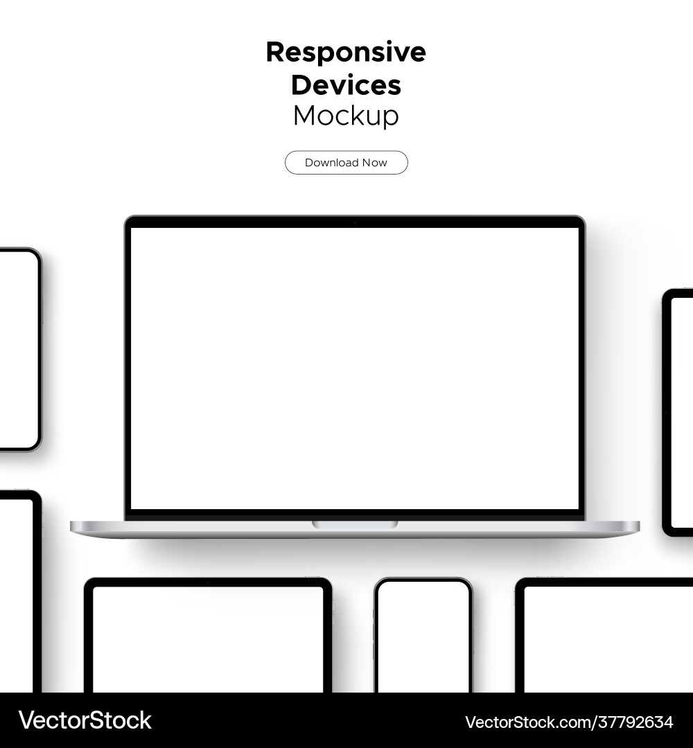 Responsive Device Mockups - Display Templates vector image
