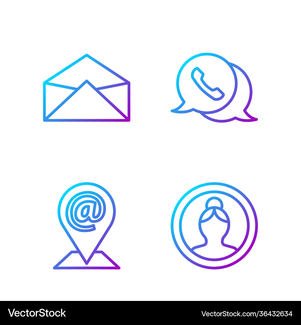 Set line create account screen location and mail Set line create account screen location and mail vector image