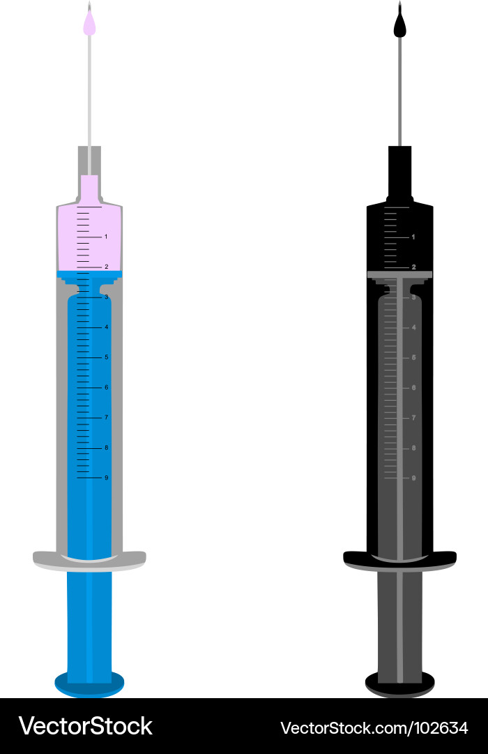 Syringe Injection Vector Image