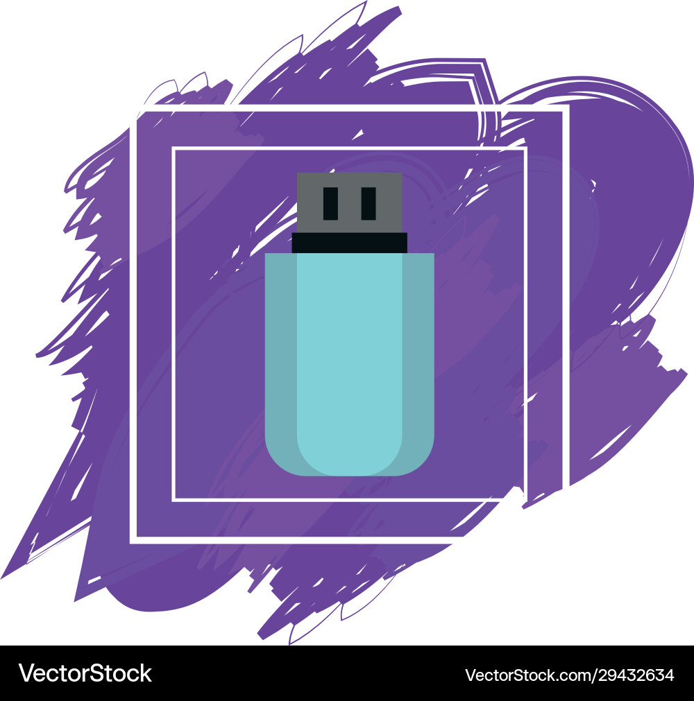 Usb memory flash isolated icon Vector Image