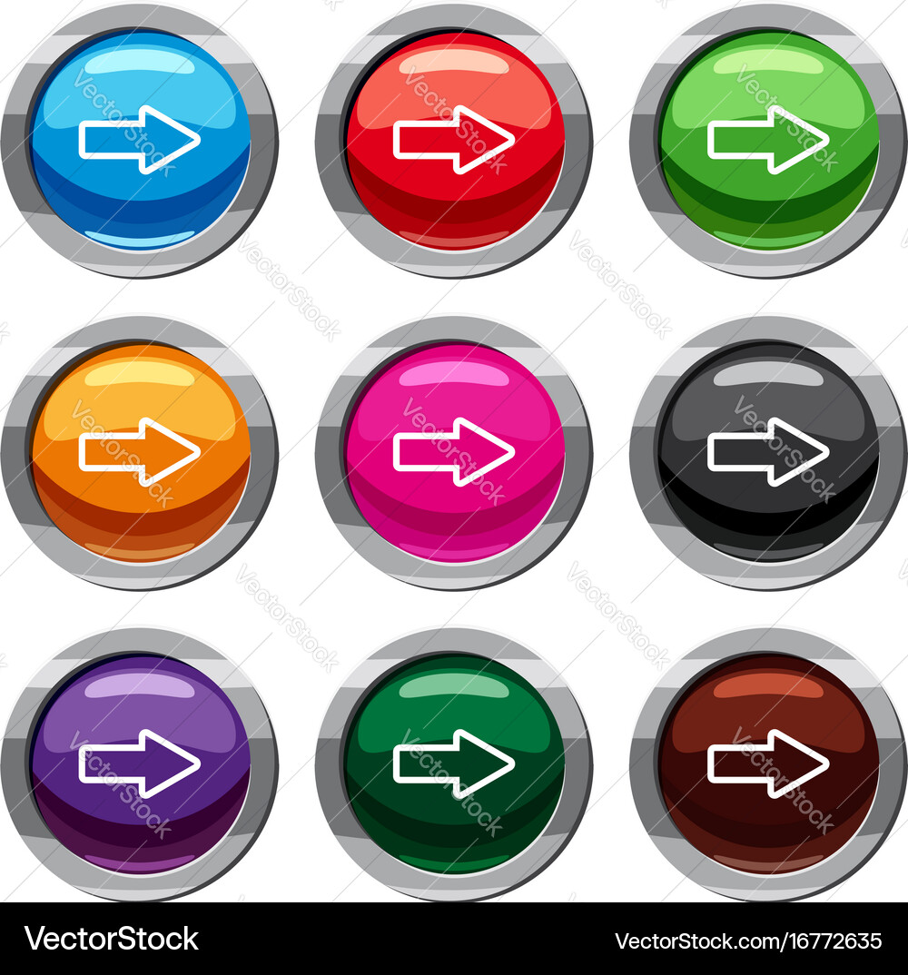 Cursor to right set 9 collection vector image