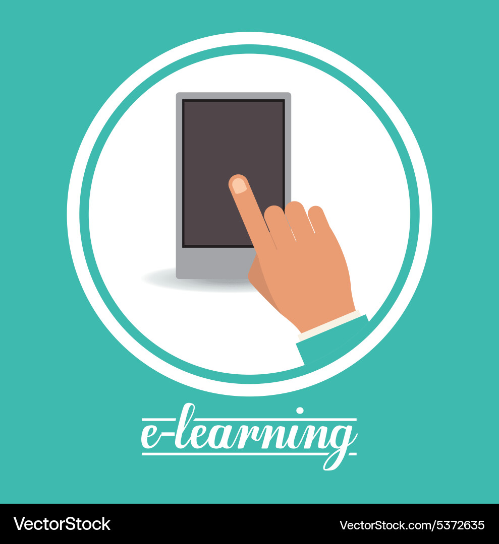 E-learning design Vector Image