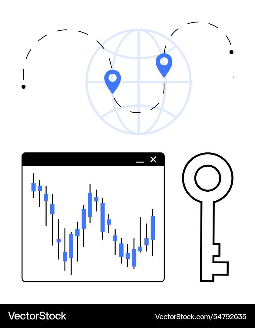 Global connectivity and data analysis security Global connectivity and data analysis security vector image