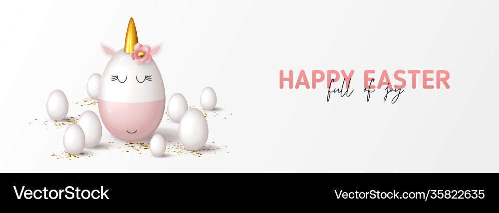 Happy Easter horizontaler Banner Happy Easter horizontaler Banner vektorbild