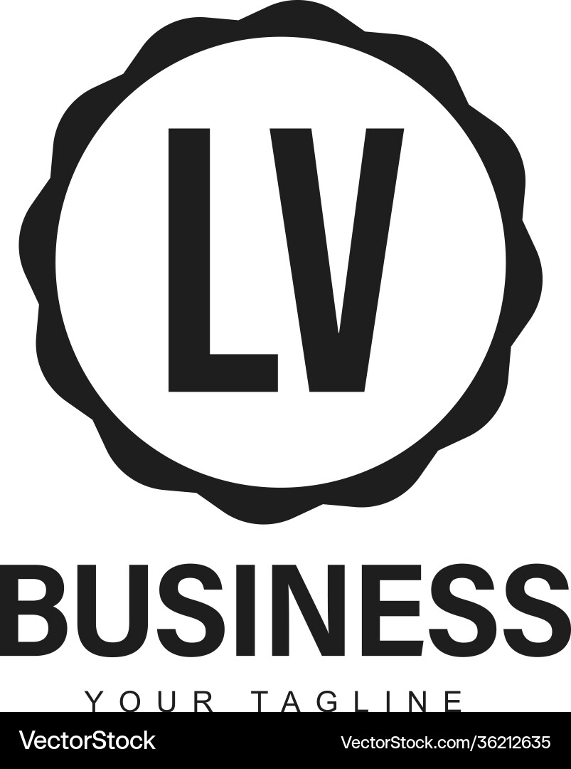 Lv initial a logo design with abstract style Lv initial a logo design with abstract style vector image