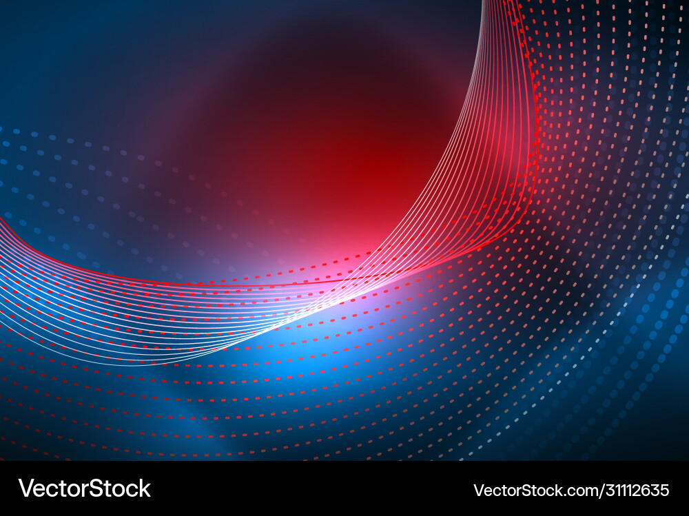 Neon Particle Wave Abstract Background vector image