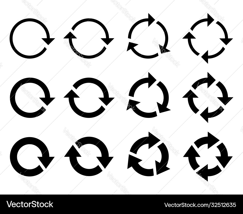 Round Arrows - Refresh & Reload vector image