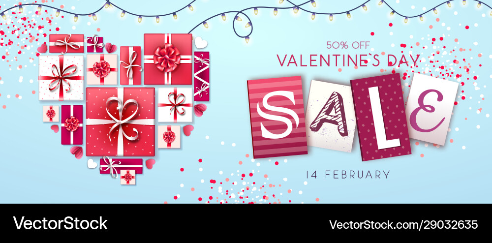 Valentinstag Feier Hintergrund Vektorbild