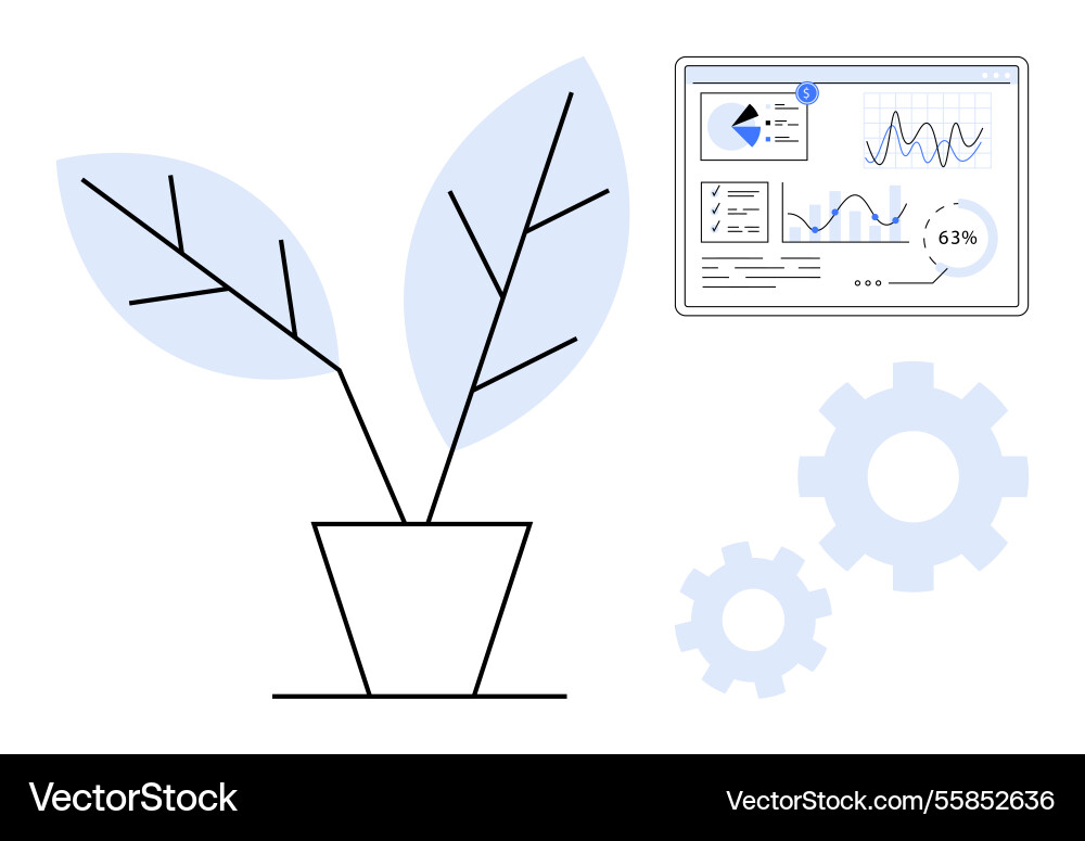 Data Analytics Driving Sustainable Growth Vector Image