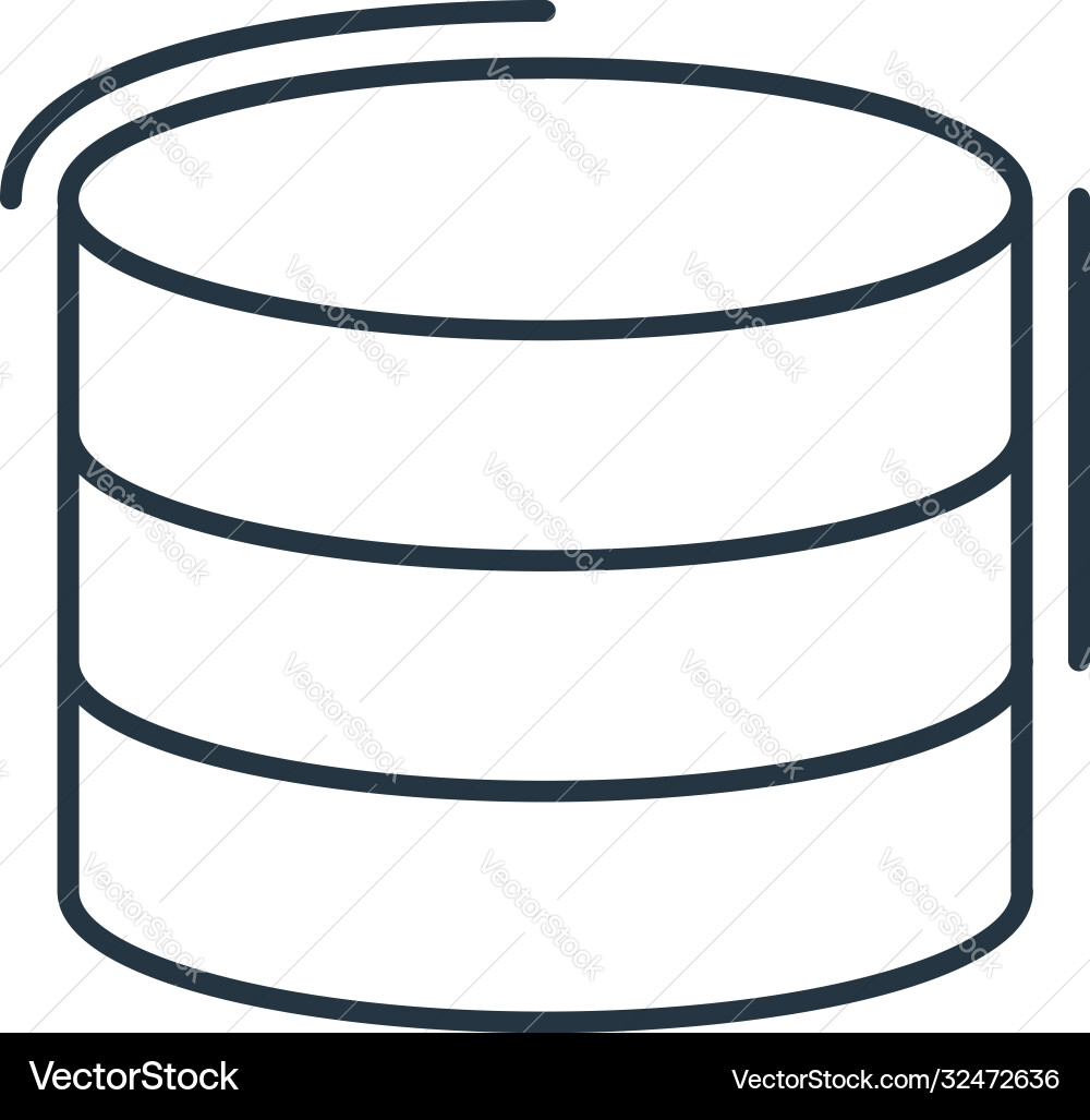 Database icon isolated on white background Database icon isolated on white background vector image