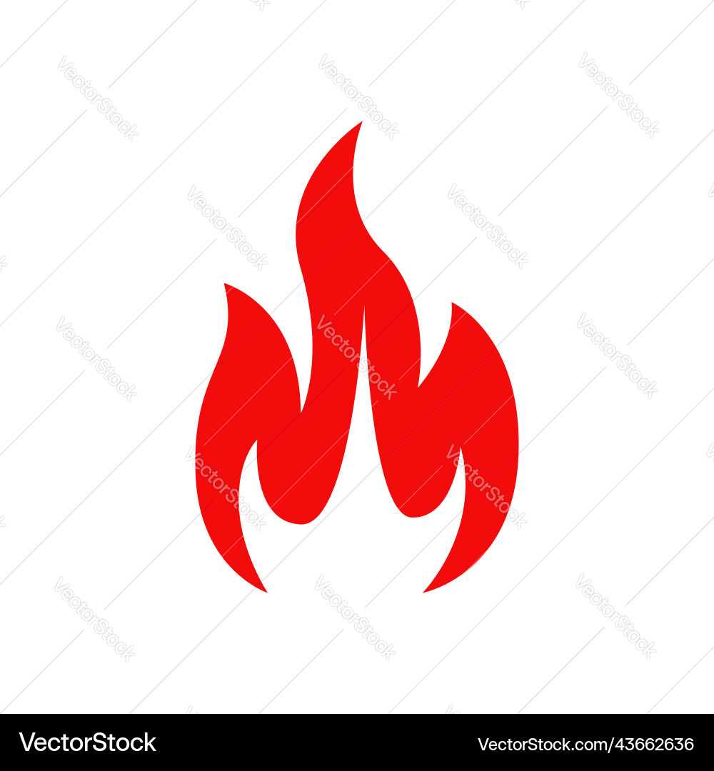 Fire shining campfire icon burning flame vector image