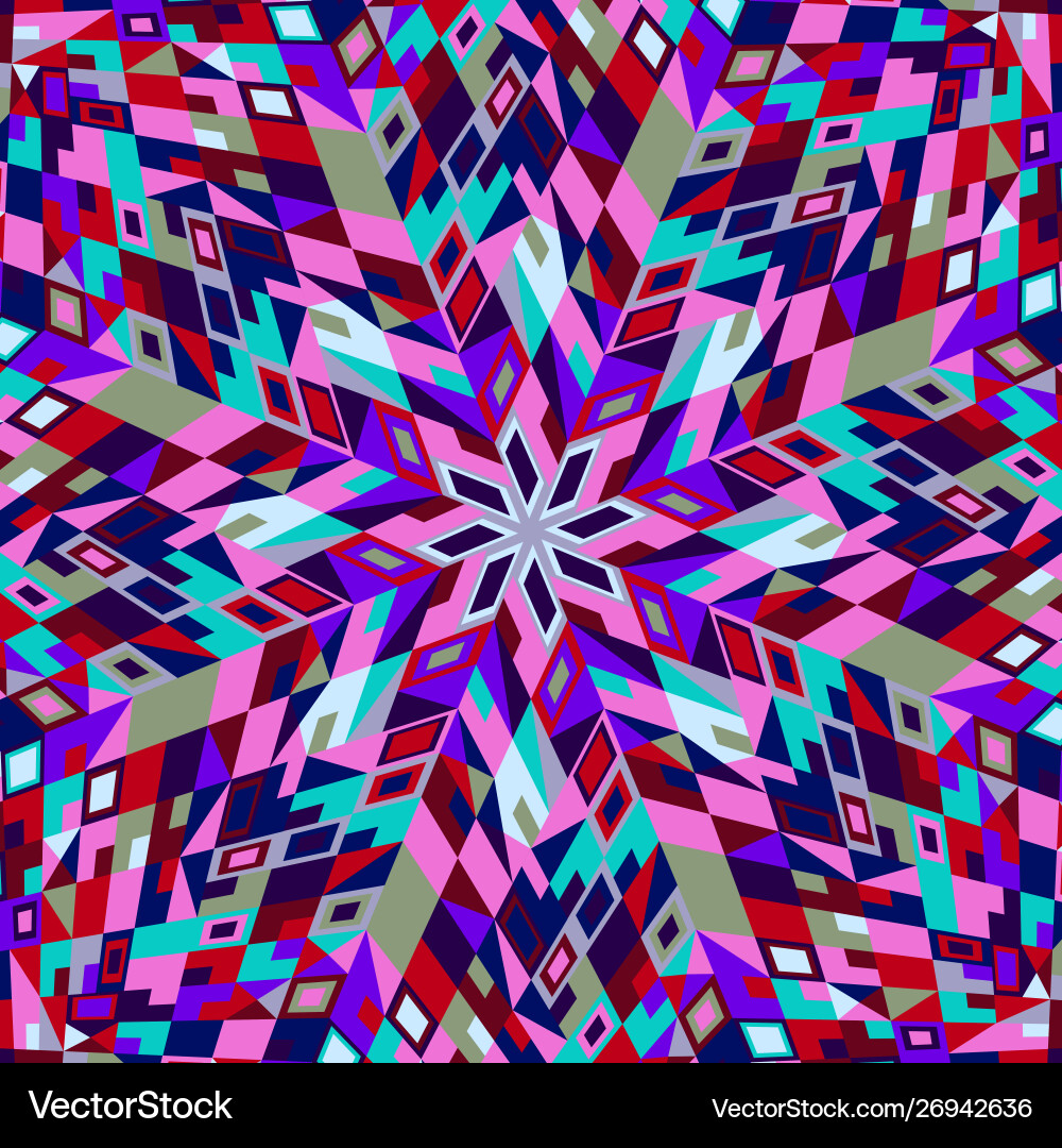Geometrical abstract round tiled mosaic pattern vector image