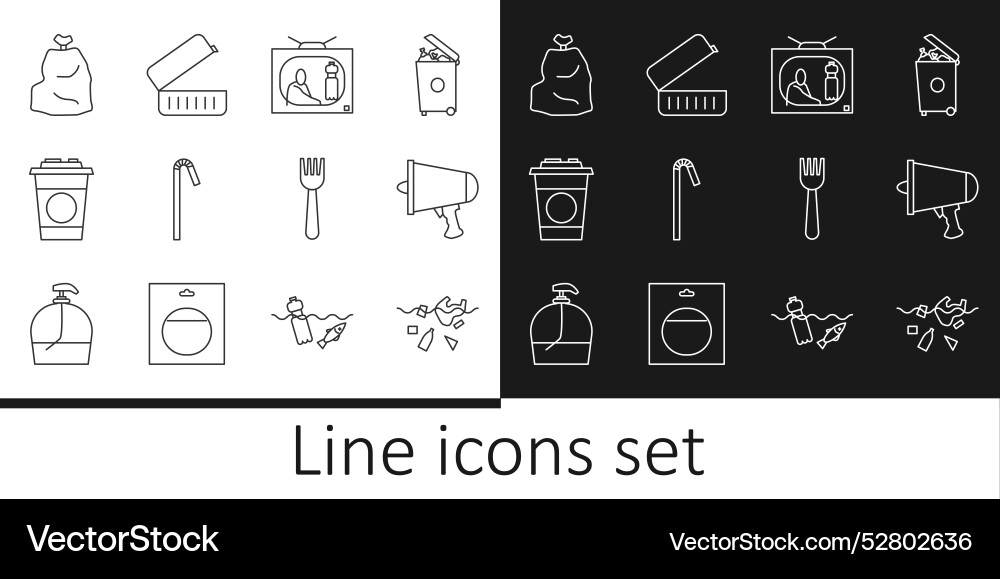 Set line problem of pollution planet spread Set line problem of pollution planet spread Vector Image