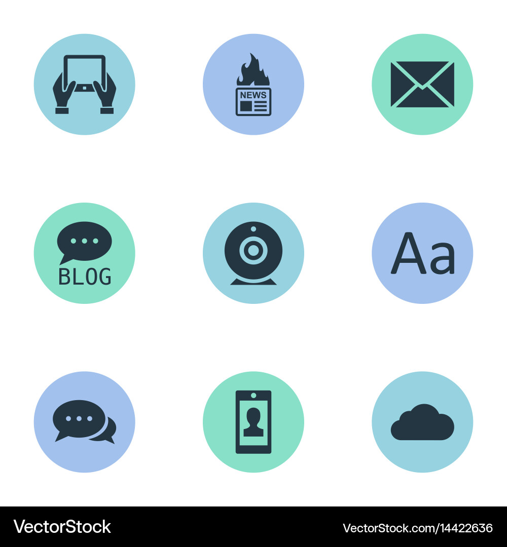 Set of simple user icons Vector Image