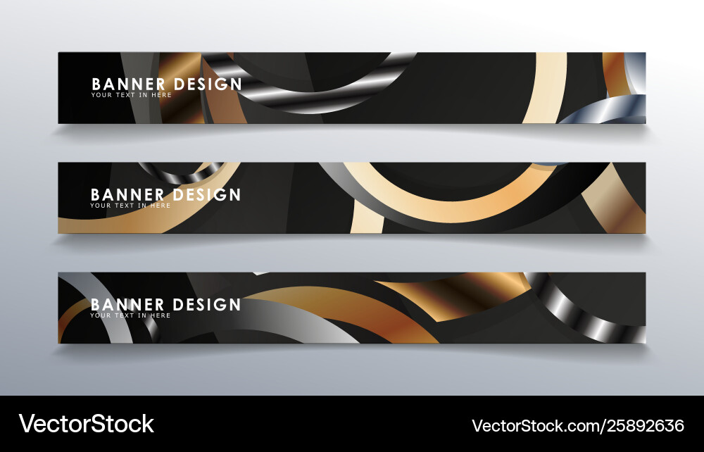 Set rectangular banner with a circle background Set rectangular banner with a circle background vector image